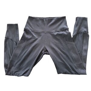 OFFLINE by Aerie The Hugger High Rise Ribbed Pocket Leggings Black Medium Jogger